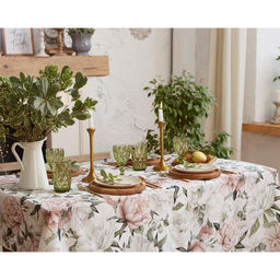 Скатерть Этель «Пионы» 149×180 см, 100% хлопок, саржа 190 г/м²
