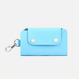 Цена за 2 шт. Ключница карманная на кнопках, 7 карабинов, размер 11×2×6.5 см, голубая