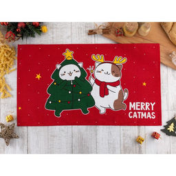 Полотенце Доляна Merry catmas 35х60 см,100% хлопок 160 г/м2