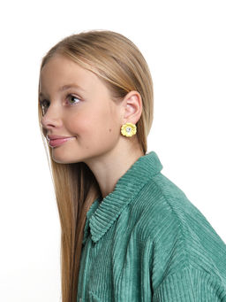 Серьги Цветочек PR1038 желтый