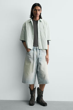 BOTA COWBOY DENIM / Negro