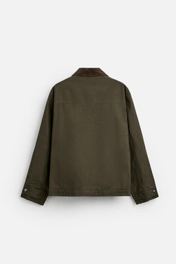 CONTRAST COLLAR JACKET WITH POCKETS - Zara фото 7