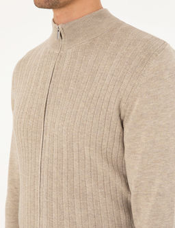 Kum Melanj Slim Fit Fermuarl_ Triko H_rka