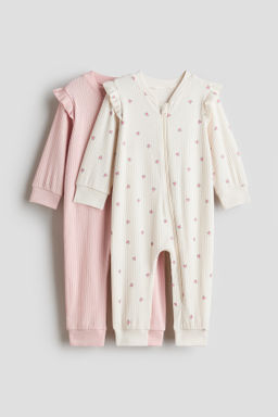 Pack de 2 pijamas enteros en algod?n