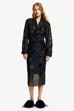 Falda de organza con lentejuelas - H&m фото 2