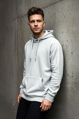TRENDYOL MAN Vizon Basic Regular/Normal Kesim Kapusonlu Ici Polarl? Kanguru Cepli Sweatshirt TMNAW20SW0163