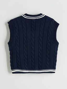 V Yaka K?z ?ocuk Triko S?veter