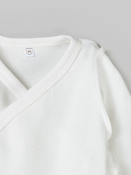 Комплект боди-кимоно с наружными швами Сливки/Крем-брюле 2 шт 0+ - Bungly фото 6