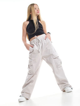 Брюки парашюты серые для подростков и детей 33-7492 св.серый - Mini maxi фото 4