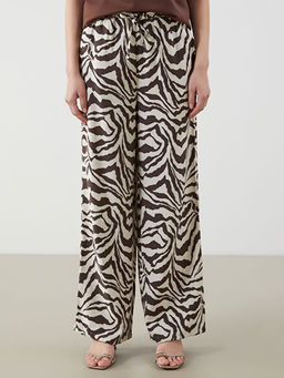 Beli Lastikli Desenli Geni? Pa?a Kad?n Pantolon