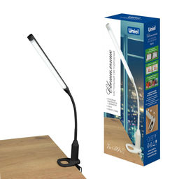 TLD-572 Black/LED/500Lm/4500K/Dimmer Светильник настольный светодиодный на струбцине, 7W. Сенсорный выключатель. Диммер. Черный. ТМ Uniel - Volpe фото 16