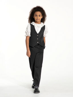 Серый школьный жилет для девочки Mooriposh, модель 1120 фото 8