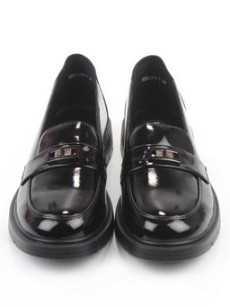 03-PDHL243-1 BLACK Лоферы женские (натуральная кожа)