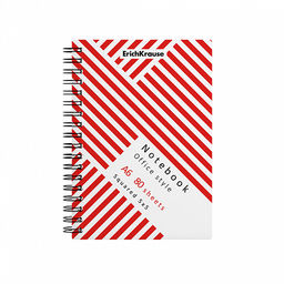 Цена за 5 шт. Тетрадь общая с пластиковой обложкой на спирали ErichKrause Red Concept, А6, 80 листов, клетка