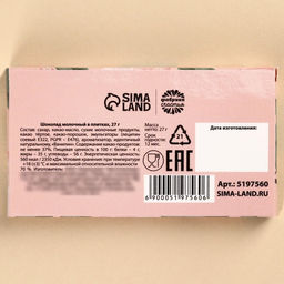 Цена за 2 шт. Шоколад молочный Ты прекрасна: 27 г - Фабрика счастья фото 6