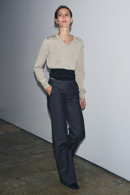 ZW COLLECTION FLARE MID-RISE JEANS - Zara фото 4