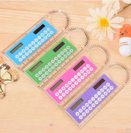 Калькулятор - линейка с лупой, 10см