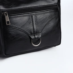 Сумка женская кросс-боди на молнии, 28×8.5×15 см, чёрная