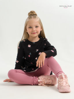 Костюм Алиса тюльпаны на черном-сухая роза - Sovalina фото 18