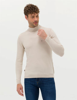 Kum Melanj Slim Fit Bal_k__ Yaka Basic Triko Kazak - Pierre cardin фото 4