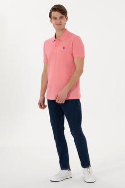 Erkek Slim Fit Polo Yaka Pembe Basic Ti__rt - U.s. polo assn фото 4