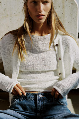 CHAQUETA PUNTO GRUESO / Crudo