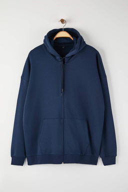 TRENDYOL MAN Siyah Buyuk Beden Oversize Kapusonlu Sweatshirt TMNAW24AO00003 - Trendyolmilla фото 7