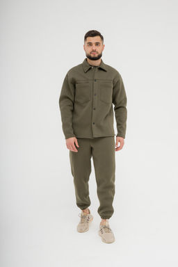 515 Утепленный костюм на кнопках, хаки - Knitka wear фото 2