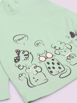 CRB wear / CWBG 64005-38-430 Водолазка для девочки,ментоловый  фото 2