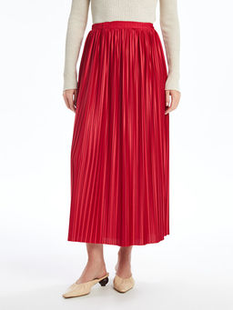 Beli Lastikli Kad?n Pileli Etek