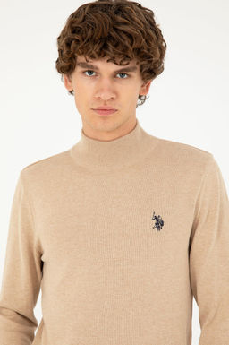 Мужской базовый свитер песочного меланжа Неожиданная скидка в корзине - U.s. polo assn фото 2