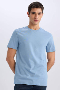 New Regular Fit Bisiklet Yaka Basic Duz K?sa Kollu Tisort - Defacto фото 5