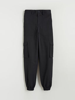 Beli Lastikli Gabardin Kad?n Jogger Pantolon