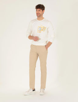 Bej Regular Fit Kanvas Pantolon - Pierre cardin фото 10