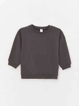 Bisiklet Yaka Basic Erkek Bebek Sweatshirt