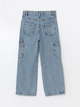 Beli Ayarlanabilir Lastikli K?z ?ocuk Jean Pantolon - Waikiki фото 2