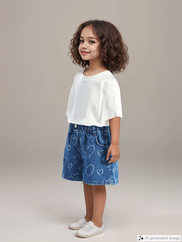 Beli Lastikli Bask?l? K?z Bebek Jean ?ort