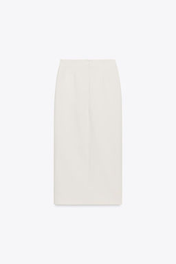 CREPE MIDI SKIRT WITH BELT - Zara фото 7