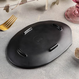 Блюдо сервировочное «Чёрный Восток», 20.5×14×2 см, пластик, чёрное