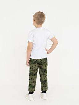 Брюки детские камуфляж черные вставки