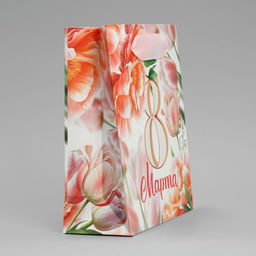 Цена за 2 шт. Пакет подарочный ламинированный, упаковка, 8 марта, цветы, S 12?15?5.5 см