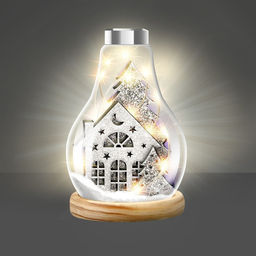 Набор для творчества «Новогодний ночник. Домик», деревянные вставки