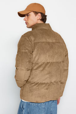 TRENDYOL MAN Camel Regular Fit Dik Yaka Fitilli Kadife Sisme K?sl?k Mont TMNAW22MO0182 - Trendyolmilla фото 13