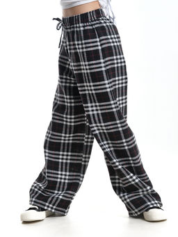 Брюки палаццо спортивные штаны для девочки одежда в клетку UD 7875(5161) кофе/беж клетка - Mini maxi фото 28