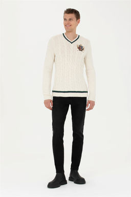 Мужской кремовый свитер - U.s. polo assn фото 11