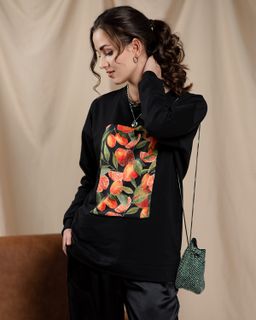 Удлинённый свитшот со вставкой ASTP052, джемпер, футер