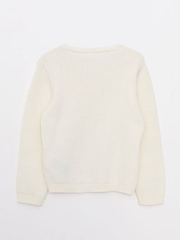 Bisiklet Yaka Uzun Kollu Kendinden Desenli K?z Bebek Triko H?rka - Waikiki фото 2