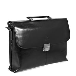 LR89146-3 black, мужской кожаный портфель Barcelo Biagi