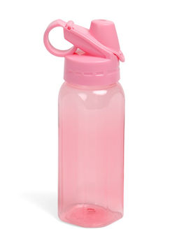 Бутылка для воды спортивная, прозрачная, 450 мл, 20×8 см, пластиковая, розовая