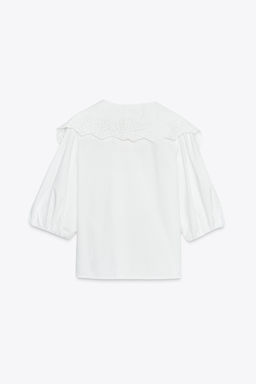 POPLIN SHIRT WITH PETER PAN COLLAR - Zara фото 13